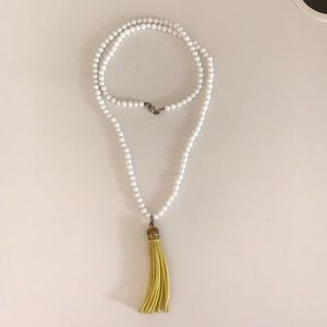 Beaded tassel necklace